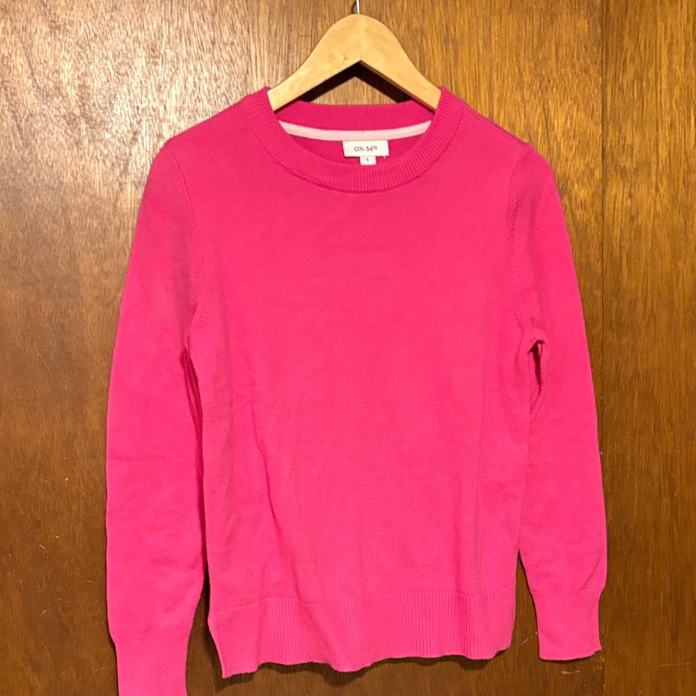 Women's Pink Crew Neck Sweater